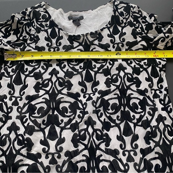 Alfani Blouse Women Small Whimsigoth Flared Sleeve Witchy Velvet Embroidery - Picture 8 of 11